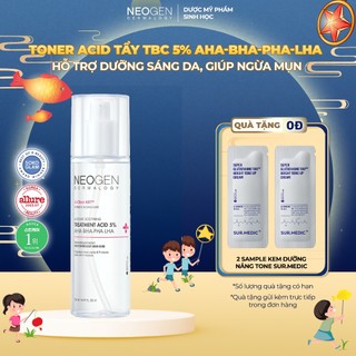 Toner tẩy tế bào chết 5% pha - aha - lha - bha dưỡng sáng ngừa mụn neogen dermalogy treatment acid 150ml