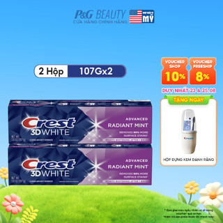 Combo 2: Kem đánh trắng răng Crest 3D White Radiant Mint