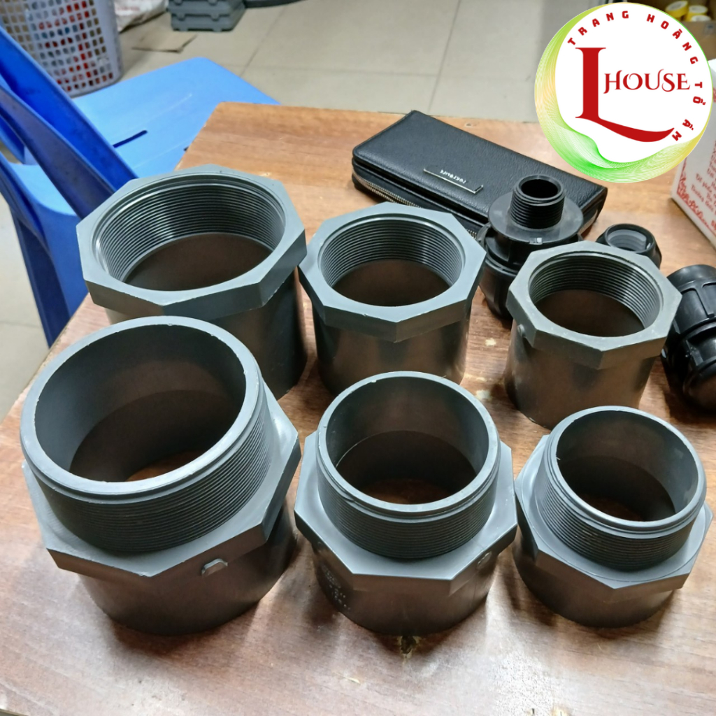 Ren Trong PVC D75, Ren Ngoài PVC D75, Nối Ren Trong PVC, Nối Ren Ngoài PVC Tiền Phong L-House Shop