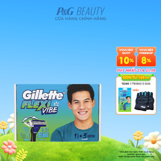 Dao cạo râu gillette flexi vibe hộp 1 cán dao và 3 lưỡi