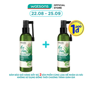 Xịt Dưỡng Tóc Naturals By Watsons True Natural Aloe Vera Chiết Xuất Lô Hội 120ml