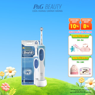 Bàn chải điện oral-b vitality precision clean loại bỏ thêm đến 100% mảng bám