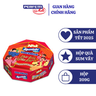 Hộp Quà Tết Sum Vầy với Hỗn hợp kẹo Alpenliebe và Mentos