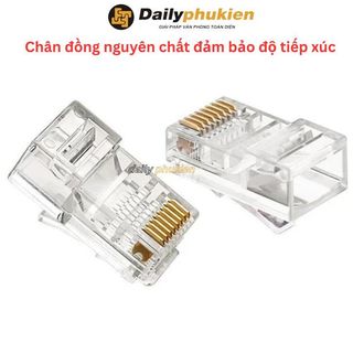 Hạt mạng Rj45 nhựa , Đầu bấm mạng RJ45 giá rẻ dailyphukien