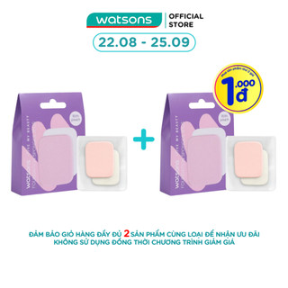 Bông Tán Kem Nền Watsons Foundation Sponges 2s