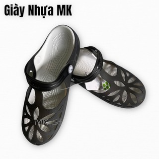 Giày Nhựa Dẻo Bít Mũi NỮ Khoét Lazer Đi Mưa Bioren Catha - GL035