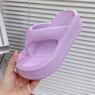  Dép xỏ ngón đi biển cho nữ đế đúc độn 7cm nhiều màu DL212 siêu nhẹ chống nước chống trượt 