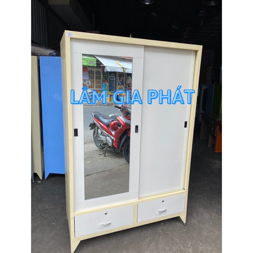 tủ sắt quần áo cửa lùa sơn tĩnh điện