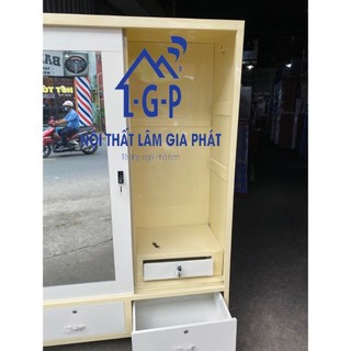 tủ sắt quần áo cửa lùa sơn tĩnh điện