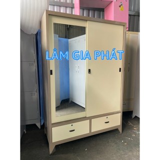 tủ sắt quần áo cửa lùa sơn tĩnh điện