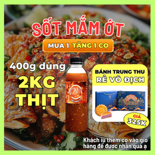 [HỎA TỐC]Sốt mắm ớt cho gà - cá chiên sốt mắm tỏi Bếp Xuyên Việt 400g, trộn gỏi, thịt luộc chấm mắm tỏi, gia vị tiẹn lợi