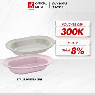 Đĩa gốm sứ oval cao cấp staub 25cm