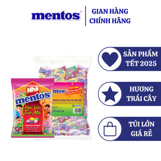 Kẹo nhai Mentos Hương trái cây hỗn hợp dưa hấu, nho, dâu, trái cây, dứa