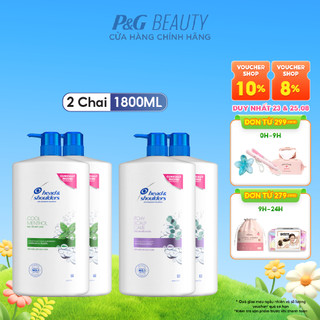 Combo 2 Dầu Gội Sạch Gàu HEAD&SHOULDERS Bạc Hà Mát Lạnh/ Giảm Ngứa Da Đầu - Chai 1800ML x2