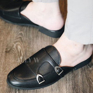 [ Ảnh thật ] Double Monk Strap Slipper, giày sục nam