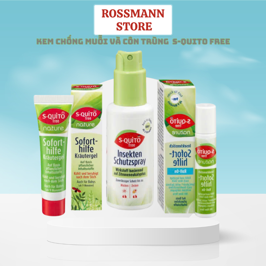 Xịt, Kem chống muỗi và côn trùng Squito Free (S-quito Free) của Đức