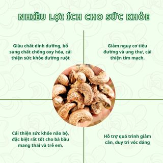 Điều rang muối A Cồ nguyên hạt vỏ lụa hộp 500gr, hạt điều sạch loại 1 tốt cho sức khỏe