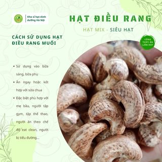 Điều rang muối A Cồ nguyên hạt vỏ lụa hộp 500gr, hạt điều sạch loại 1 tốt cho sức khỏe