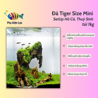Đá Tiger Size Mini SetUp Hồ Cá, Thuỷ Sinh (túi 1kg)