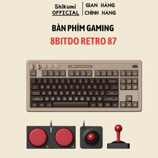 Bàn Phím Cơ 8BitDo Retro Mechanical Keyboard có Bluetooth/2.4G/USB-C, Hot Swap, Aluminum Plate