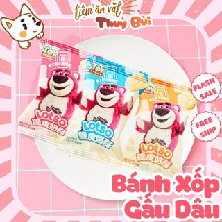 Bánh xốp yến mạch gấu dâu losto, bánh quy gấu dâu losto