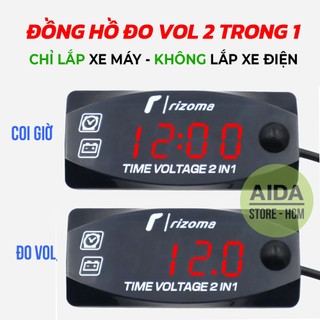 Rizoma Koso - Đồng hồ màn hình LED đo vol, coi giờ chống nước IP65