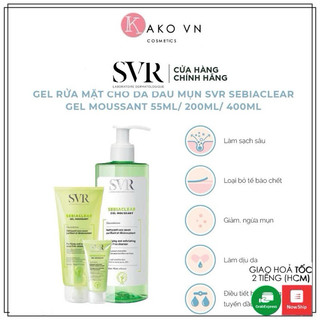 Sữa rửa mặt svr sebiaclear gel moussant cho da hỗn hợp, da dầu mụn