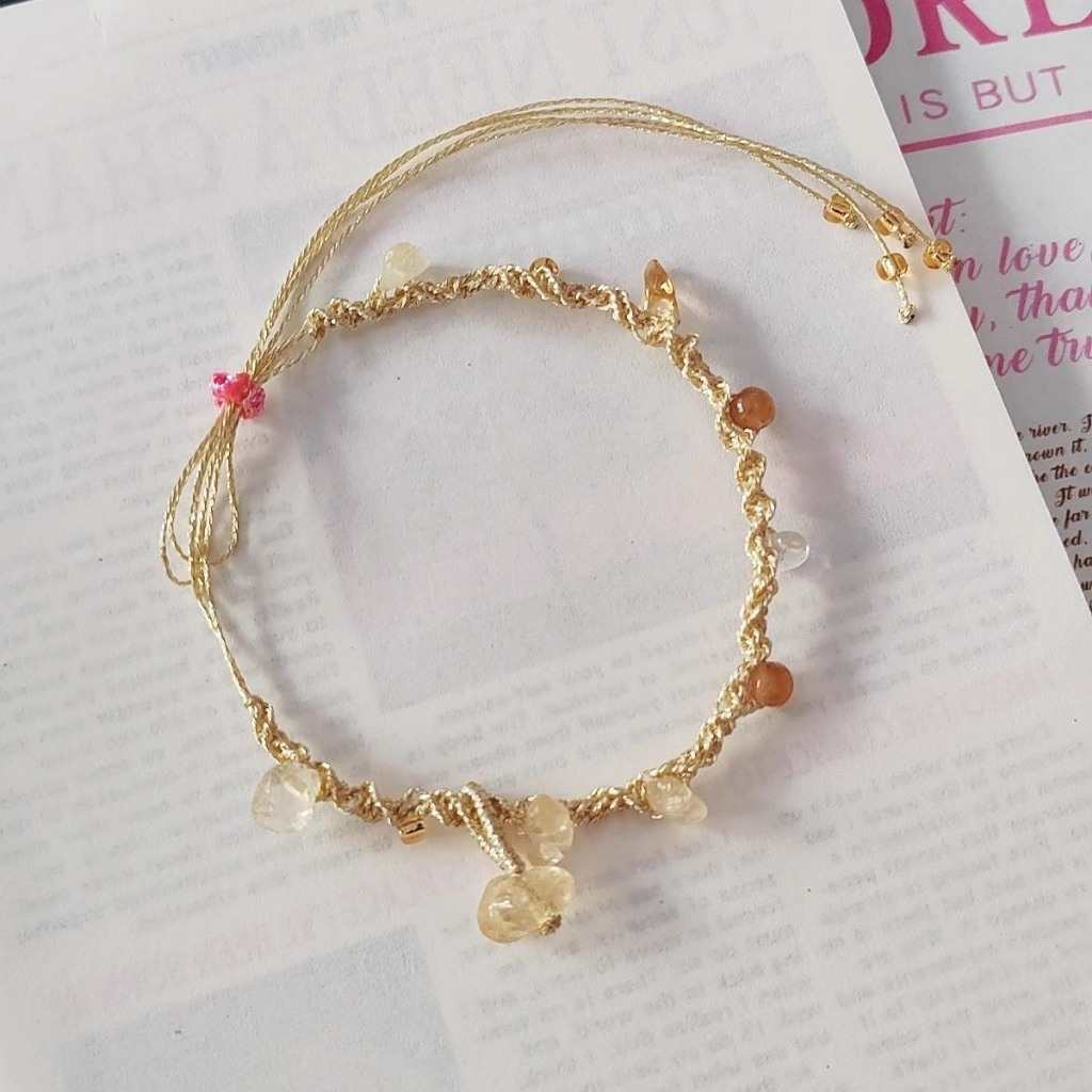Vòng tay nữ, lắc tay rút chỉnh handmade đính đá màu sắc nhẹ nhàng, nữ tính B660 - phukienhana