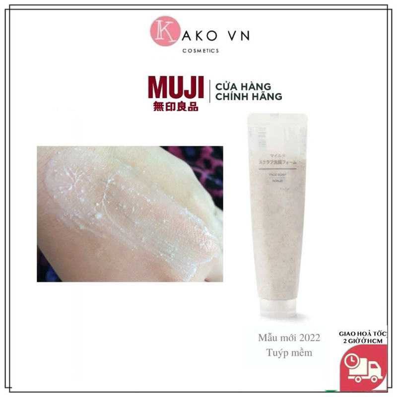 Tẩy da chết Muji Face Soap Scrub, 120gr