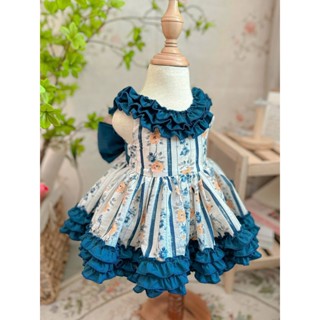  Váy xanh cổ vịt- form TBN   muốn dáng váy dài tăng size -Ảnh thật 