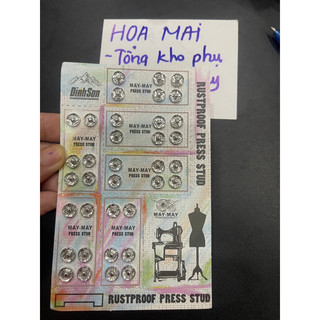 Cúc bấm áo dài, cúc bóp màu trắng POP
