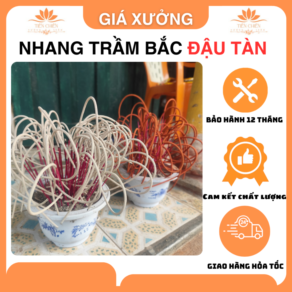 [Giá Tại Xưởng] Nhang Trầm Bắc Thơm Đậu Tàn 100 cây(nén) nhang (43,38cm)-Hương Nhang Ít Khói Cao Cấp