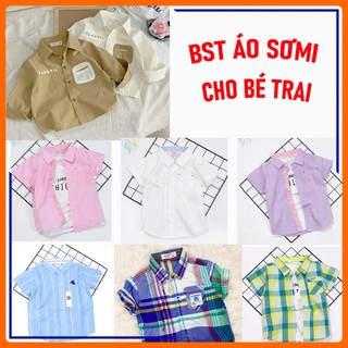 Áo sơmi xuất khẩu tay ngắn cho bé trai 8-26 kg