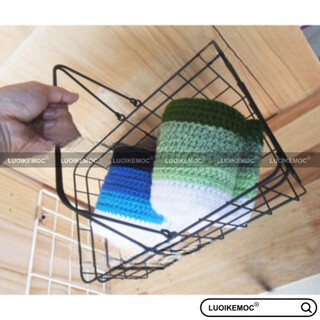 Rổ sắt đa năng Hồng/Trắng/Đen - Kích thước" 34*24*12cm - LUOIKEMOC