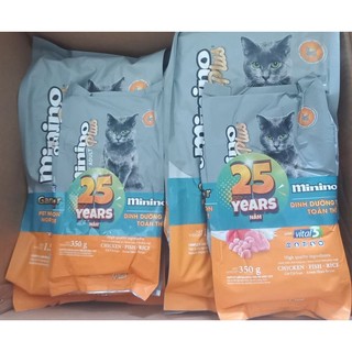 [Xả Kho Date 11/2024] Combo 11,1kg thức ăn cho mèo của Pháp MININO Plus Hoặc 9kg Minino Yum vị hải sản