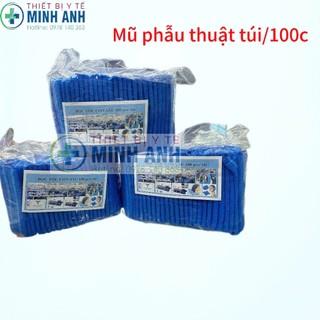 Mũ con sâu,mũ phẫu thuật 1 túi 100 cái
