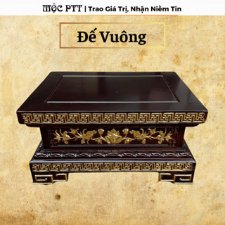  Đôn Vuông  Đế Vuông màu Cổ gỗ Hương Đá kích thước vuông 20 25 30 35 40 cm chịu lực tốt trên 100kg 