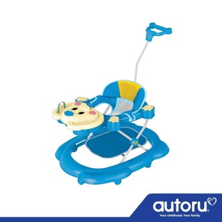 Xe tập đi nhựa hình voi autoru aubw02 - có nhạc + cần đẩy + tấm lót chân
