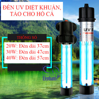 [Mã 99FMCG giảm 7% tối đa 100K đơn 500K] Đèn UV bóng đôi diệt tảo, khuẩn có hại dành cho hồ cá lớn CS 20, 30W