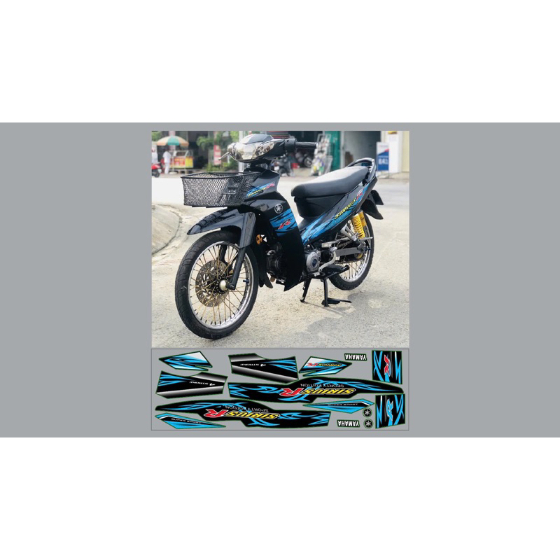 tem chế Sirius R màu đen nhiều màu - Tem decal 3 lớp