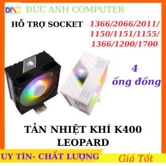 Tản nhiệt khí Jungle Leopard K400 RGB Black/ White - (Có Hỗ Trợ SK2011)