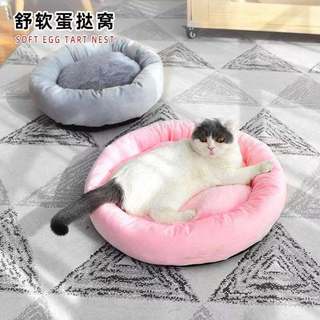 Ổ Nệm tròn cho chó mèo, đệm ngủ êm ái tặng gối nằm