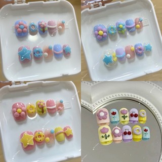  Nailbox học sinh siêu cute nặn Hoa gel nổi form ngắn - Nail thiết kế - Sóc Nailbox 