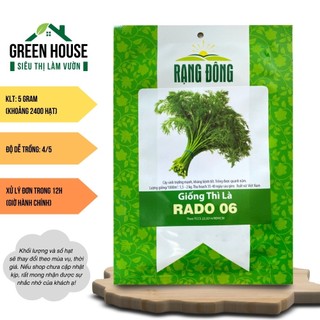 Hạt giống Thì Là Rado 06 (5g~2400 hạt) hiệu Rạng Đông, nảy mầm tốt, trồng quanh năm | Green House