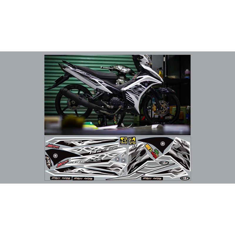 tem chế Lc 135 màu trắng tem đen- Tem decal 3 lớp