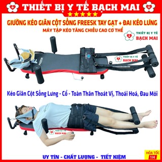 [MÁY KÉO + ĐAI LƯNG] Giường Kéo Giãn Cột Sống Toàn Thân FREESK - Hỗ Trợ Kéo Dãn Cơ Thể Cải Thiện Cột Sống
