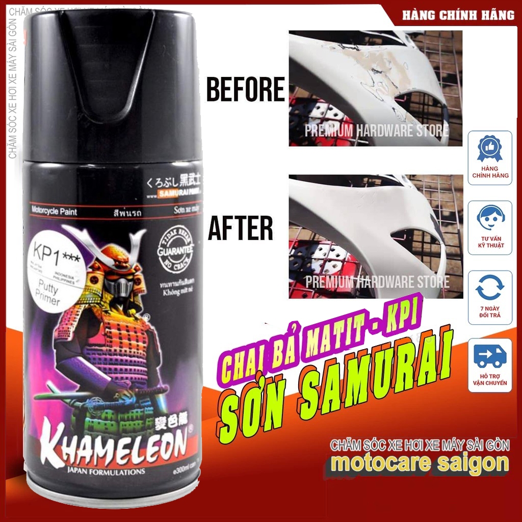 Chai Samurai KP1 SơnLót Bột Bả KUROBUSHI