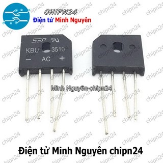 [1 CON] (F18.2) Cầu Diode KBU3510 35A 1000V (35A dẹt nhỏ)