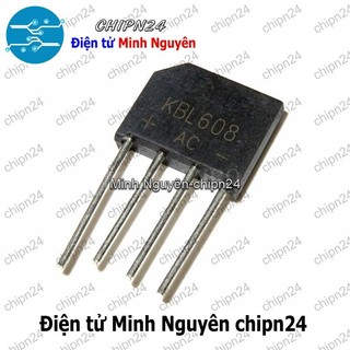 [2 CON] (F17.3) Cầu Diode KBL608 6A 800V (6A dẹt)