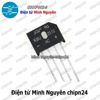 [1 CON] (F18.1) Cầu Diode KBU2510 25A 1000V (25A dẹt)